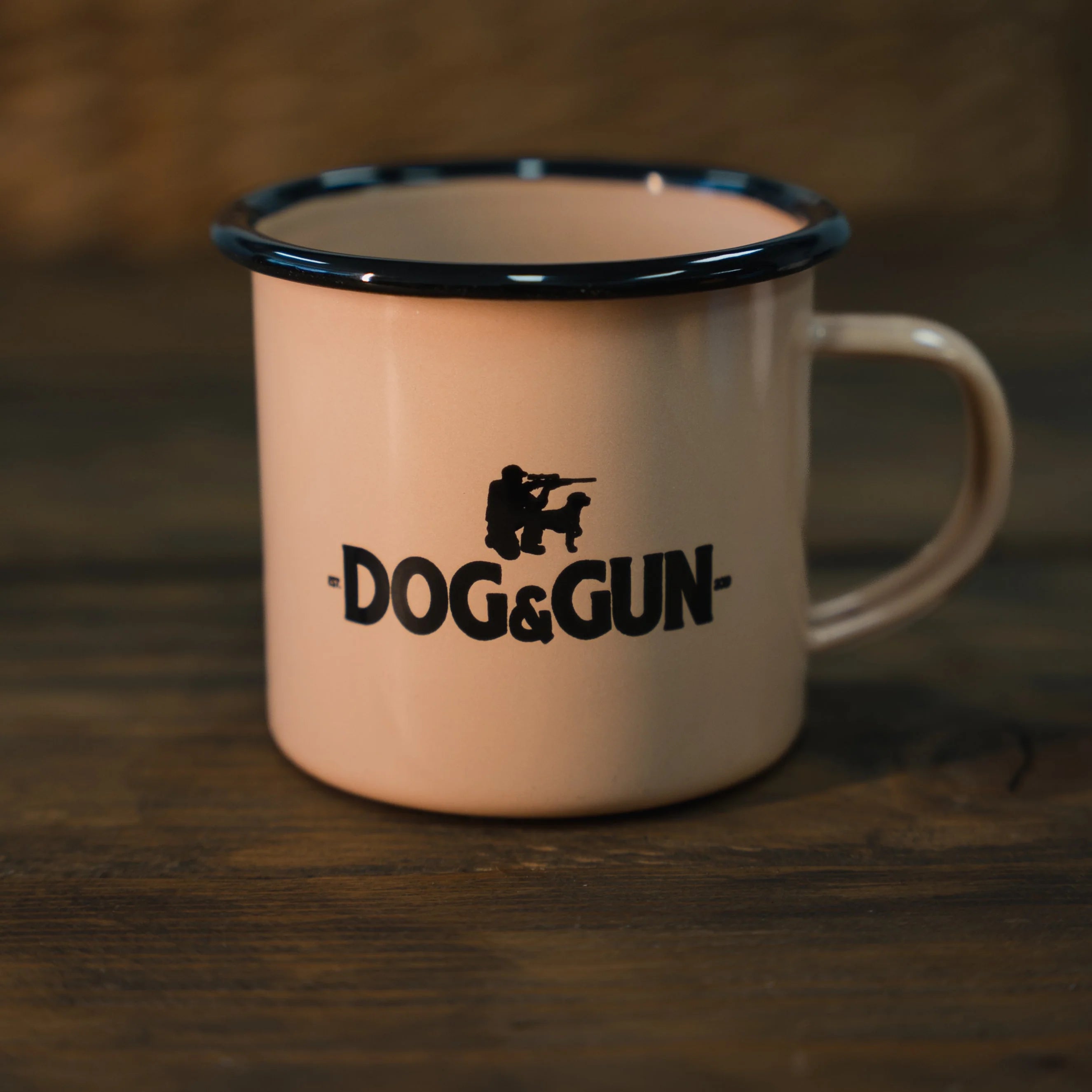 Dog & Gun Coffee Enamel Mug